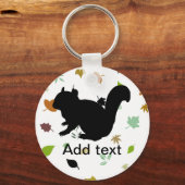 Chipmunk , Squirrel , illustration , (Black) キーホルダー (正面)