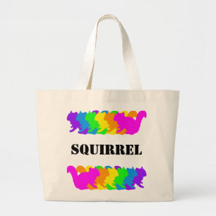 Chipmunk , squirrel , illustration (Colorful) ラージトートバッグ