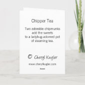 Chipmunk Teaパーティー/誕生日グリーティングカード カード (裏面)