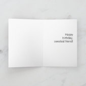 Chipmunk Teaパーティー/誕生日グリーティングカード カード (内部)