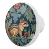 Chipmunk William Morrisスタイル右向きリーフィー セラミックノブ (右)