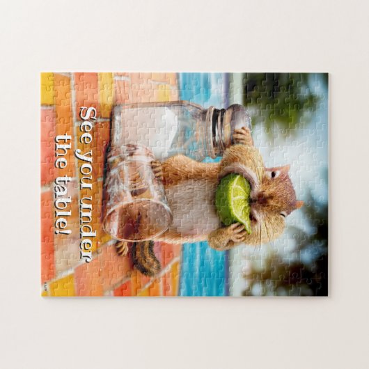 Chipmunk With Lime ジグソーパズル (横)