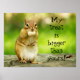 Chipmunk with Treat Poster ポスター