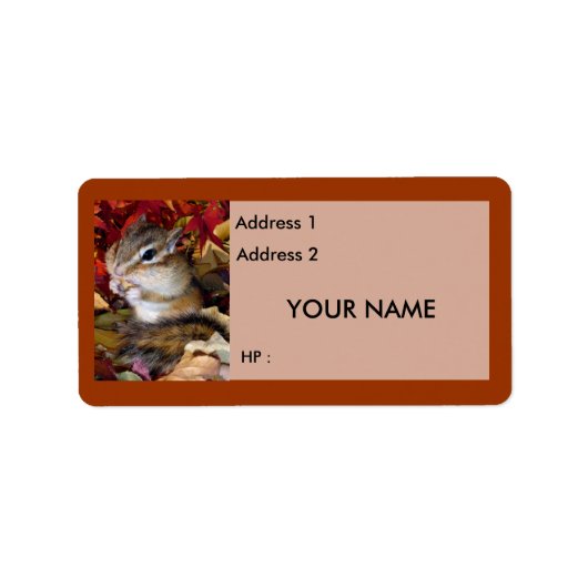 Chipmunks and Squirrls 、ラベル ラベル (正面)