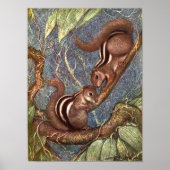 Chipmunks by Louis Sargent, Wild Animals ポスター (正面)