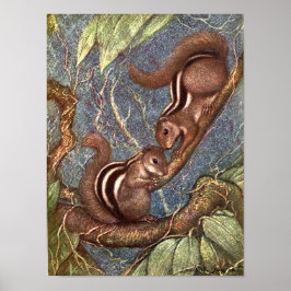 Chipmunks by Louis Sargent, Wild Animals ポスター