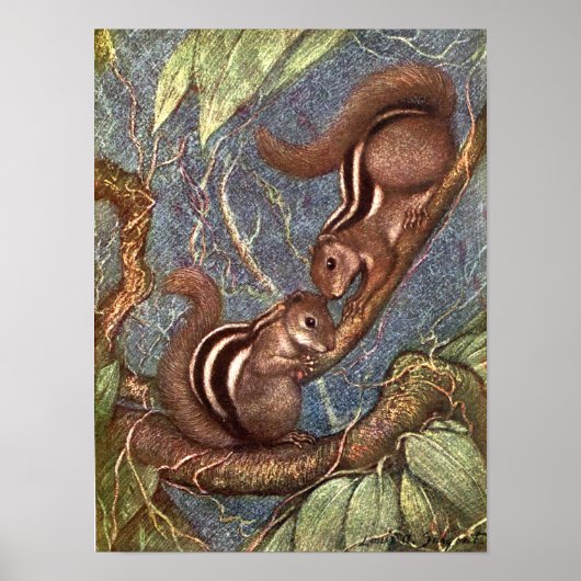Chipmunks by Louis Sargent, Wild Animals ポスター (正面)