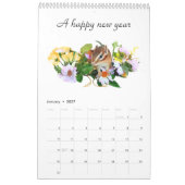 chipmunk's calendar  (All countries) カレンダー (1月 2027)