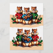 Chipmunks Christmas Party Invitation 招待状 (裏面)