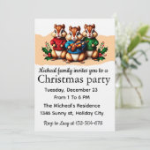 Chipmunks Christmas Party Invitation 招待状 (スタンド正面)