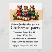 Chipmunks Christmas Party Invitation 招待状 (正面)