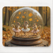 Chipmunks Dancing In a Glass Globe マウスパッド (正面)