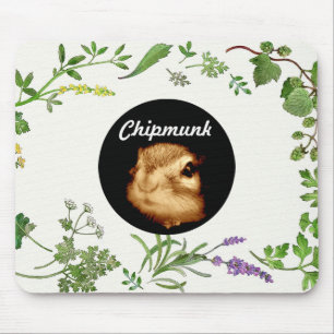 chipmunk's face　(photograph) マウスパッド