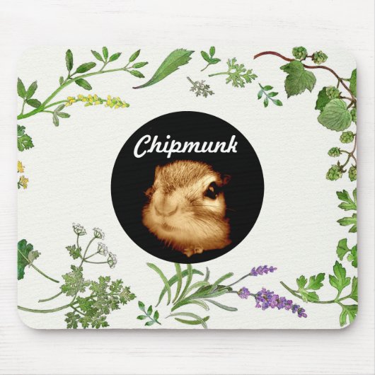 chipmunk's face (photograph) マウスパッド (正面)