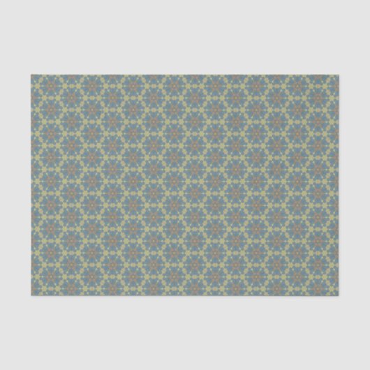 Chipped 絵を描 Blue Greenヴィンテージテクスチャ 薄葉紙 (正面)