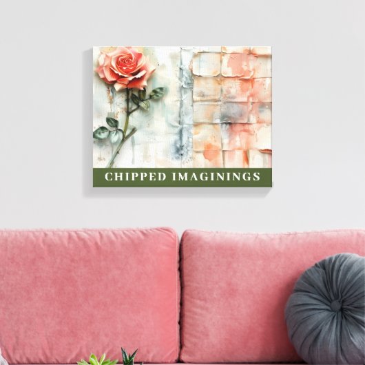 CHIPPED IMAGININGS Stretched Canvas Print キャンバスプリント (インサイチュ (リビング))