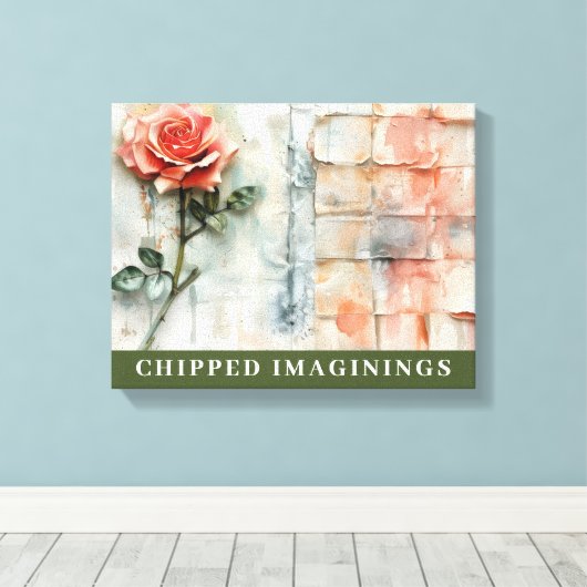 CHIPPED IMAGININGS Stretched Canvas Print キャンバスプリント (インサイチュ (ウッドフロア))