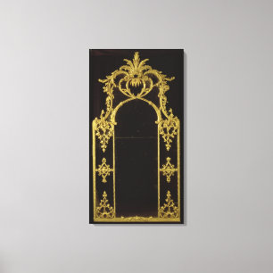 Chippendaleの鏡、c.1750 キャンバスプリント