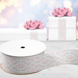 Chippendale Fret in Pink and Green グログランリボン