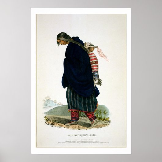 Chippeway Squaw and Child, pub. by F.O.W. Greenoug ポスター (正面)