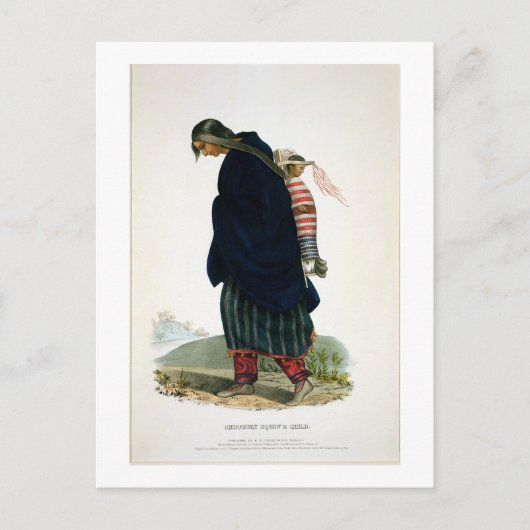 Chippeway Squaw and Child, pub. by F.O.W. Greenoug ポストカード (正面)
