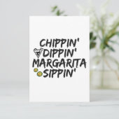 Chippin'、Dippin'、Margarita Sippin' Cincoギフト サンキューカード (スタンド正面)