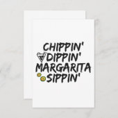 Chippin'、Dippin'、Margarita Sippin' Cincoギフト サンキューカード (正面/裏面)