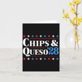 Chips And Queso 2028 Funny Presidential Election 2 カード (黄色い花)