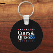 Chips And Queso 2028 Funny Presidential Election 2 キーホルダー (正面)