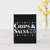Chips And Salsa 2028 Funny Presidential Election 2 カード (黄色い花)