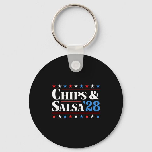 Chips And Salsa 2028 Funny Presidential Election 2 キーホルダー (正面)