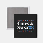Chips And Salsa 2028 Funny Presidential Election 2 マグネット (正面/裏面)