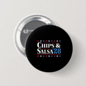 Chips And Salsa 2028 Funny Presidential Election 2 缶バッジ (正面&裏面)