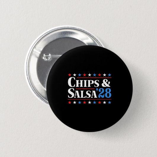 Chips And Salsa 2028 Funny Presidential Election 2 缶バッジ (正面&裏面)