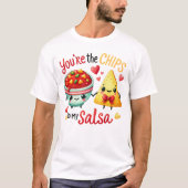 Chips and Salsa Cute Snack Illustration Tシャツ (正面)