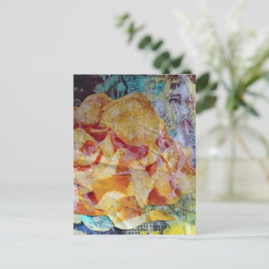 chips junk journal Mixed Media Collage ポストカード (スタンド正面)