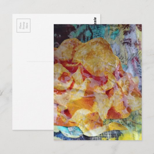 chips junk journal Mixed Media Collage ポストカード (正面/裏面)