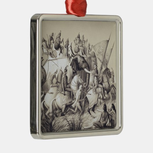 、Chir Singh王を持つシーク教徒の君主の メタルオーナメント (右)