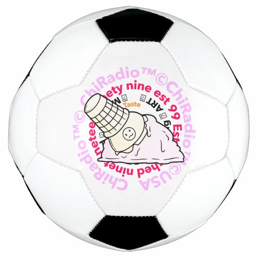 CHIRadio LLCアイスクリームロゴ サッカーボール (正面)