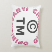 ChiRadio LLC ™ （アイスクリームのロゴ） アクセントクッション (裏面(縦))