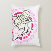 ChiRadio LLC ™ （アイスクリームのロゴ） アクセントクッション (正面(垂直))