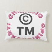 ChiRadio LLC ™ （アイスクリームのロゴ） アクセントクッション (裏面)