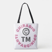 ChiRadio LLC ™ （アイスクリームのロゴ） トートバッグ (裏面)