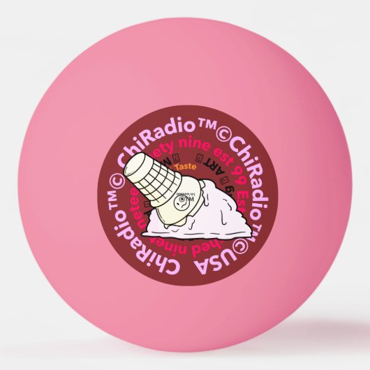 ChiRadioLLC ™アイスクリーム 卓球ボール (正面)