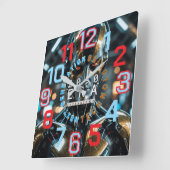ChiRadioLLC™ AI Robot 2030 WALL Clock   スクエア壁時計 (傾斜)