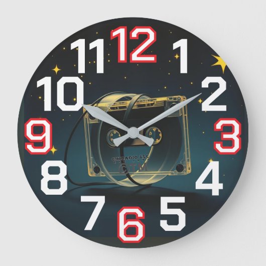 ChiRadioLLC™ Clock designed by www.djelove.com ラージ壁時計 (正面)