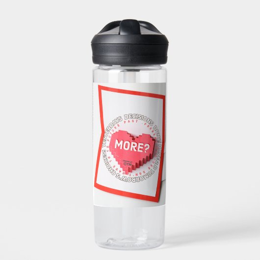 ChiRadioLLC™ Inspirational Message WaterBottle ウォーターボトル (正面)