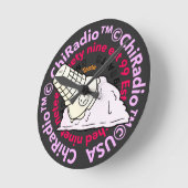 ChiradioLLC ™ TrinketTray ラウンド壁時計 (傾斜)