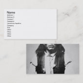 ChiricahuaアパッシュのNaiche (d.1874)の責任者の 名刺 (正面/裏面)