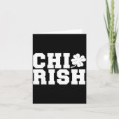 Chirish St. Patrick's Day Chi-irish Funny Chicago  カード (正面)